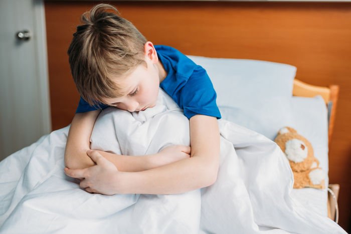 Bedwetting and disrupted sleep in children Child resting
