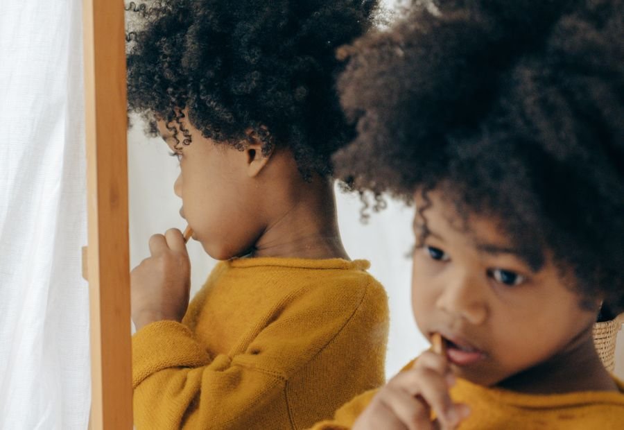 Healthy brushing habits for children A happy child brushing their teeth