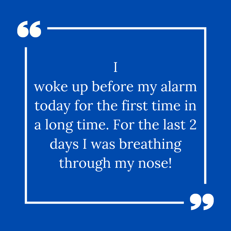 Patient testimonial: I woke up before my alarm today for the first time in a long time. — 51 yr old female, only 2 weeks in treatment